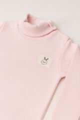 Balıkçı Yaka Uzun Kollu Body Pembe