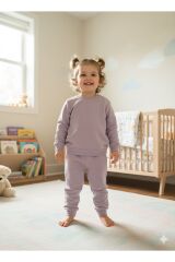 Basic Çocuk Eşofman Takımı Lila