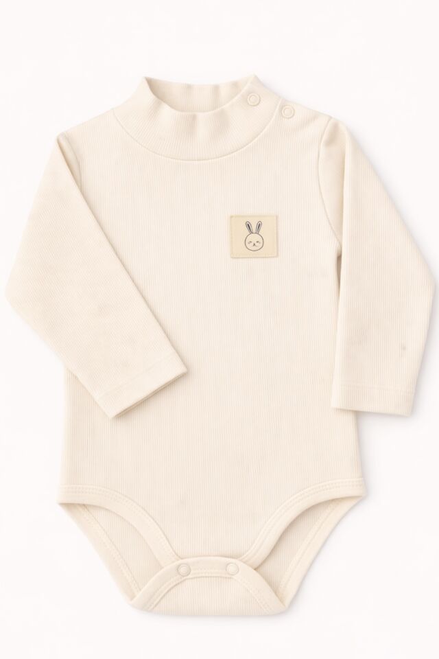 Balıkçı Yaka Uzun Kollu Body Bej