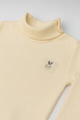 Balıkçı Yaka Uzun Kollu Body Ekru