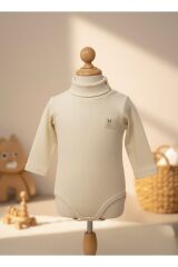 Balıkçı Yaka Uzun Kollu Body Ekru