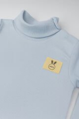 Balıkçı Yaka Uzun Kollu Body Mavi