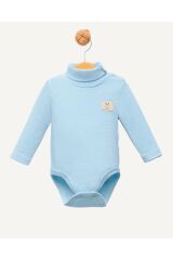 Balıkçı Yaka Uzun Kollu Body Mavi