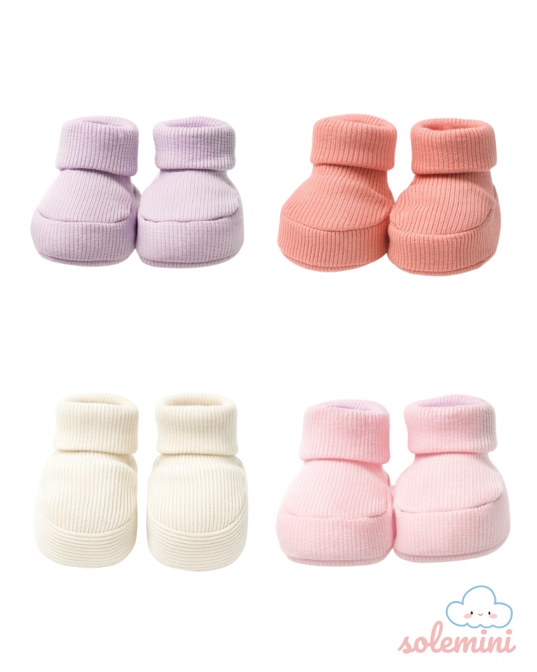 Fitilli Esnek Kız Bebek Patik Seti 4'lü
