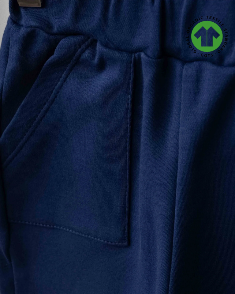 Lacivert Çizgili Organik Pamuk Erkek Bebek Sweatshirt Pantolon Takımı