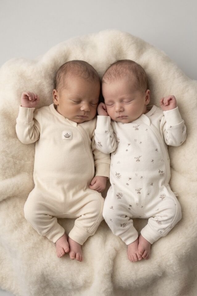 Vanilla Tiny Dream Premium Organik Pamuk 2’li Bebek Tulum